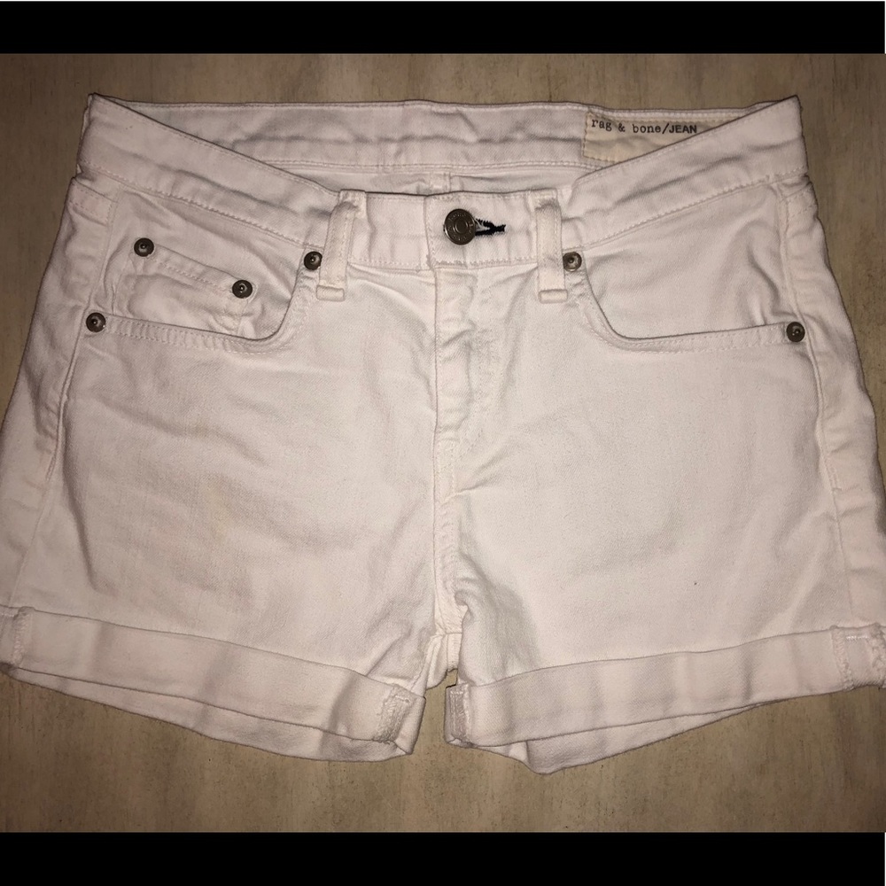 Rag & bone white denim shorts